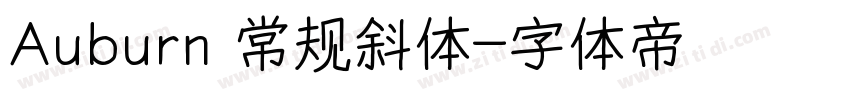 Auburn 常规斜体字体转换